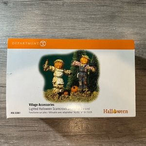 Department 56 Halloween Village Accessories Lighted Halloween Scarecrows
